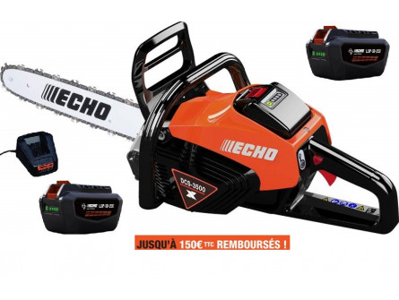 Tronçonneuse ECHO DCS 3500 Pack 2 Batteries LPB 50-250 et Chargeur LCJQ-560.