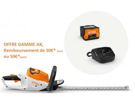 Taille Haies STIHL HSA 50 avec AK 10 + AL 101