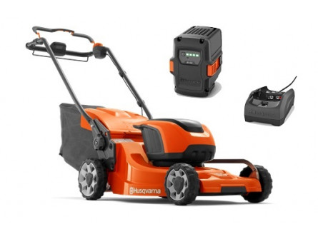 Tondeuse HUSQVARNA LC 347 iVX avec une batterie 40-B140 et avec un chargeur 40-C80