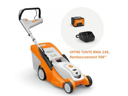 Tondeuse STIHL RMA 239 C + Batterie AK20 + Chargeur AL101