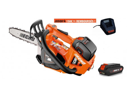 Tronçonneuse Elagueuse ECHO DCS 3500 T Pack Batterie LPB 56-V125 et Chargeur LCJQ-560  avec avec 2 chaines