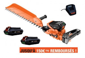 Taille Haies ECHO DHCS 2800 Pack 2 Batteries LPB 56-V125 et Chargeur LCJQ-560