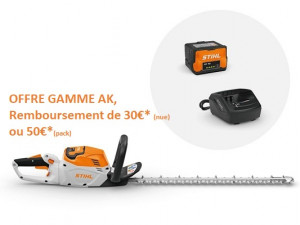 Taille Haies STIHL HSA 60 avec Batterie AK 10 + Chargeur AL 101