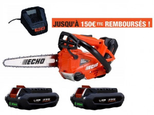 Tronçonneuse Elagueuse ECHO DCS 2500 TCA en 1/4 Pack 2 Batteries LPB 56-V125 et Chargeur LCJQ-560.
