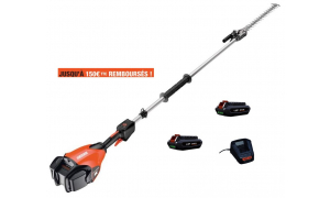 Taille Haies sur perche ECHO DHCA 2600 HD avec 2 Batteries LBP 56-V125 et avec un chargeur LCJQ-560C