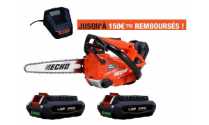 Tronçonneuse Elagueuse ECHO DCS 2500 TCA en 1/4 Pack 2 Batteries LPB 56-V125 et Chargeur LCJQ-560.