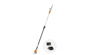Tronçonneuse sur perche STIHL HTA 50 est livré avec 1 batterie AK 20 + 1 chargeur AL 101